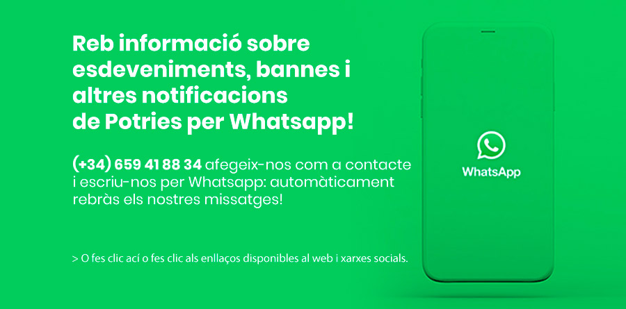 Reb informació per whatsapp